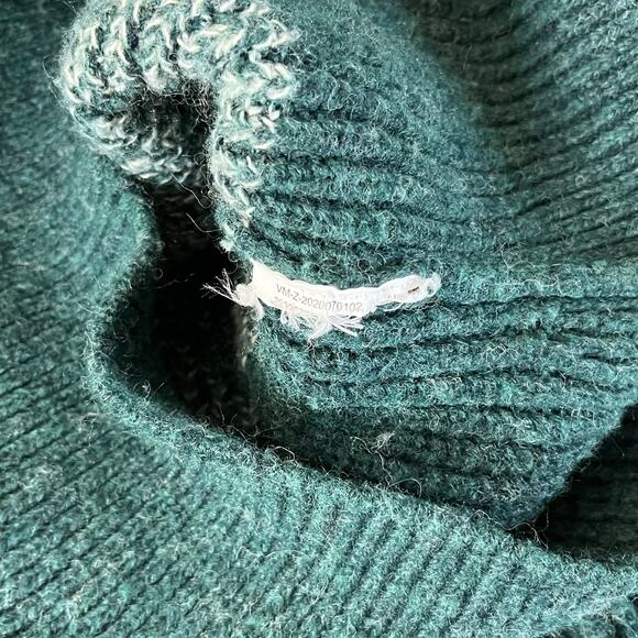 Vero‎ Moda Green Ombre Puff Sleeve Button Front Cardigan Sweater Stripe Medium - Picture 6 of 8